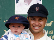 father and son in CLUB hats - Bowral, New South Wales, Australia