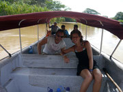 and we are off in our small wooden long tail style boat - Islas San Blas, Panama