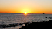 sunset over Buenos Aires from Colonia del Sacaramento, Uruguay