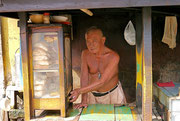 Old man street vendor