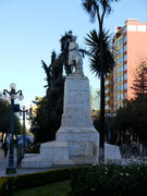 Christopher Columbus (and in Italian Cristoforo Colombo as the statue reads)