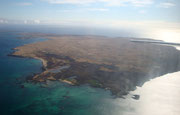 Flying from Isla San Cristobal to Isla Isabela (via Isla Santa Cruz) - absolutely stunning landscape!