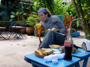 enjoying lunch before visiting the Copan Ruinas, Honduras