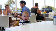 having lunch at Stockton Beach - Newcastle, New South Wales, Australia