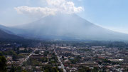 view of Volcan de Agua from Cerro la Cruz, Antigua de Guatemala, Guatemala