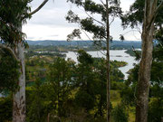 view from El Peñón de Guatapé, Colombia