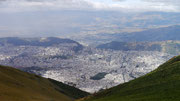view from the Telefrico in Quito that climbs from 2850 meters to 4050 meters!