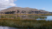 On the way to the floating village in Puno, Peruvian side of Lake Titicaca