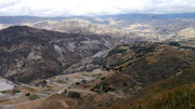 view of the surrounding area from the Quilotoa Volcanic Crater, Ecuador