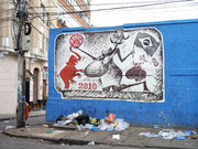 Lapa by day, Rio de Janeiro, Brazil - street art on show!