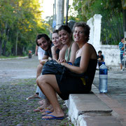 Mathieu, Marie, Liz (our CS host) and Fudgie - Asuncion, Paraguay (Mar 2012)