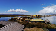 One of the floating villages, Lake Titicaca, Puno