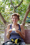 having tea at the Mekong Delta, Vietnam
