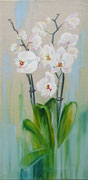 "De orchideeen" 2018, olieverf op linnen, 30x60cm, VERKOCHT