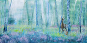 "De heide" 2018, acryl en inkt op canvasdoek, 80x40cm, prijs 450,00e (incl. lijst)