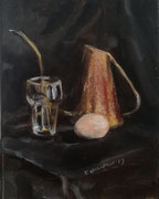 Ei 2019, olieverf op linnen, 18x24cm, prijs 160,00 
