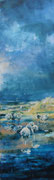 "Uit de zee" 2018, acryl op panel, 51x168cm, VERKOCHT