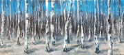 Berkenbos 2020, acryl op canvas, 18,5x40cm, prijs 250,00e