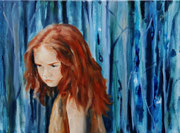 Het meisje, gemengde techniek op linnen, 30x40cm, prijs 450,00e (incl. lijst)