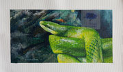 In Artis, acryl en aquarel op ongespannen canvas, prijs 160,00e (incl. passepartout )