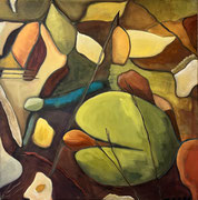 Whispers of the Forest    100x100cm  Oil on canvas