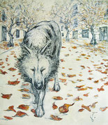 Stadt-Wolf . 230 x 200 cm. oil on canvas