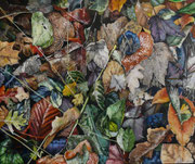 Am Waldweg im November/ 60x50 cm/ Öl auf Holz/ Januar 2024