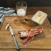 Schinkenbrot/ 40x40 cm (verkauft)