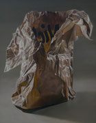 Papiertüte/ 24x30cm/ Öl auf Holz/Januar 2025