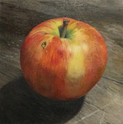 Apfel/ 30x30 cm / Öl auf Leinwand/ Okt.2021