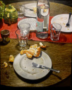 Nachtisch/ 50x60 cm/ Öl auf Leinwand/ Januar 2022