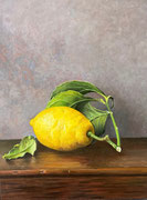 Almalfi-Zitrone/ 24x30 cm/ Öl auf Holz Mai 2025 (verkauft)