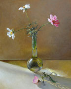 Balkonblumen/ Öl auf Holz/ 40x50 cm/ August 2022