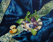 Die Pflaumen des Nachbarn/ Öl auf Holz/ 50x40 cm (verkauft)