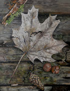 Motiv aus dem Januar / Öl auf Holz/ 24x30 cm/ April 24