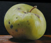 Gartenapfel/ 30x24 cm/ Öl auf Holz/ März 2026