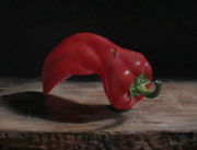 Paprika /30x24 cm/ Öl auf Holz/ Januar 25