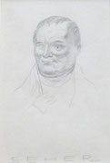 Seher - Dessin au crayon - Provenance Galerie AEG (Nuremberg) - 11 x 16 cm 