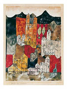 Stadt der Kirchen 1918,99, Feder Blei Aqu. 21x15,4cm privat USA