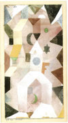 Die Kapelle 1917, 127 Aquarell, 29,5x15cm Beyeler Riehen/Basel