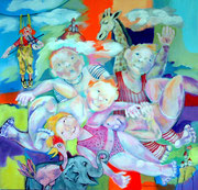 Power To The Puppets_120x120cm