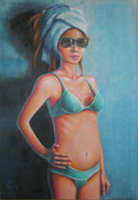 "Cinderella".  70 x 100 cm Acryl auf LW