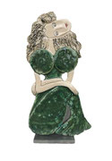 70 Sculpture femme contemporaine Mi-Pépette Mi-poisson, 37.5X20CM Disponible