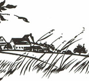 "Moselhöhen-Hof bei Niederfell", 1975, Tusche, (42 x 59,4 cm / Ausschnitt)