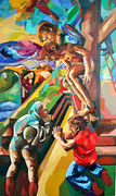 NICHT MEHR ERHÄLTLICH, Osterbild edler Gesinnung (Kreuzabnahme), 200x120 cm, 2005