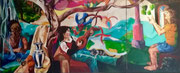 NICHT MEHR ERHÄLTLICH   "Triptychon Einklang aller Naturlebewesen", 140x100cm/140x140cm/140x100cm, (2005/06)