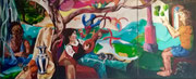 NICHT MEHR ERHÄLTLICH   "Triptychon Einklang aller Naturlebewesen", 140x100cm/140x140cm/140x100cm, (2005/06)