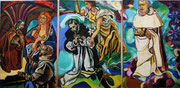 Triptychon "Weltenallegorie", 180x120cm, 180x130cm, 180x120cm, 2009