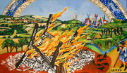 NICHT MEHR ERHÄLTLICH   "Topographie des 17. Jahrhunderts", Öl auf Leinwand, 155x90 cm, 2017;  F. N. 40 - (2017: 40)