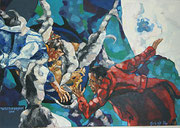 ÜBERMALT,  Weltensegler, 170x120 cm, 2006
